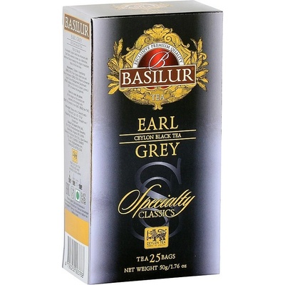 Basilur Černý čaj Earl Grey nepřebal 25 sáčků