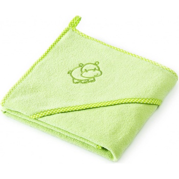 Sensillo Detská osuška s Hroch 80x80 cm zelená