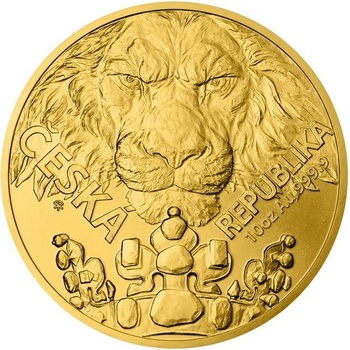 Česká mincovna Zlatá desetiuncová mince Český lev stand 311 g