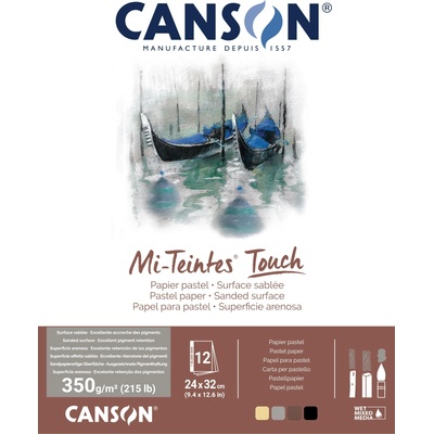 Canson Skicák pre pastely Mi-Teintes Touch v lepenej väzbe 24 x 32 cm 350g 12 listov