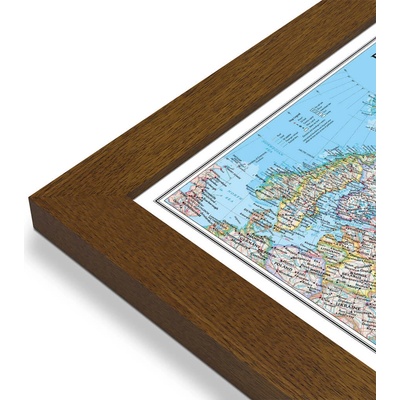 National Geographic Rusko - nástěnná mapa Classic 77 x 60 cm Varianta: mapa v dřevěném rámu, Provedení: Pegi tmavý ořech