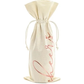 Image 1 of PartyDeco Чанта за вино - Cheers розово златисто