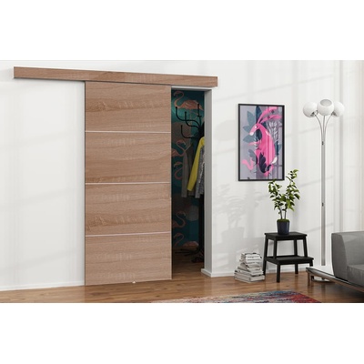 VILEN DOOR Posuvné dveře na stěnu MALIBU PLUS Dub Sonoma 76 x 205 cm
