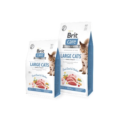 Brit Care Cat Grain-Free LARGE CATS POWER AND VITALITY - Пълна храна за възрастни котки от големи породи