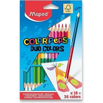 Maped - Pastelky trojhranné Color´Peps Duo 36 barev