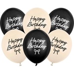 Party Deco Балони „Happy Birthday - черно и нюд (SB14P-362-000-6)