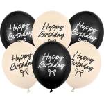 Party Deco Балони Happy Birthday - Черно и Nude (SB14P-362-000-6)