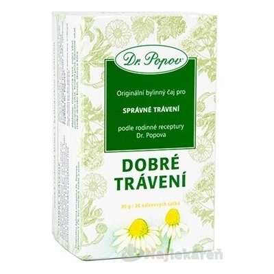 Dr. Popov Bylinný čaj Dobré trávenie 20 vrecúšok