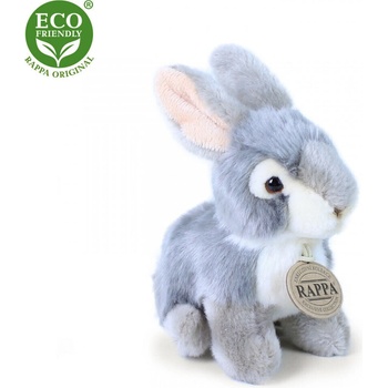 Rappa Плюшено зайче - Бяло и сиво 16 см. -серия Еко приятели - Rappa (689121-2)