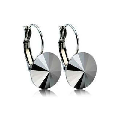 Nubis ocelové s krystaly Swarovski jet hematite NBS12-JH