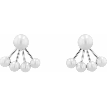 Eppi Atypické 2v1 náušnice s perlami Viola E45881