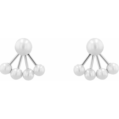 Eppi Atypické 2v1 náušnice s perlami Viola E45881