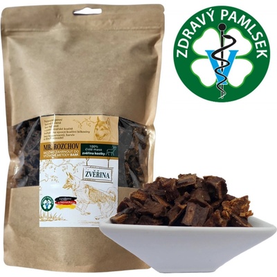 Mr. Rozchov 100% čisté sušené zvěřinové maso kostky 500 g
