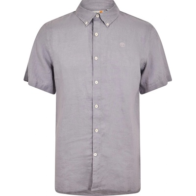 Timberland Риза с къс ръкав Timberland Men's Linen Short Sleeve Oxford Shirt - Quicksilver Yd