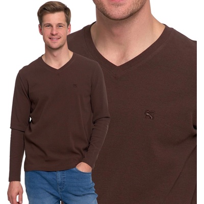 Moraj Longsleeve s výšivkou hnedé