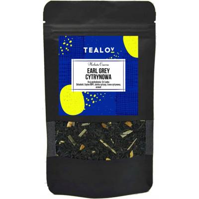 TEALOV Čierny listový čaj Earl Grey Citrónový 100 g
