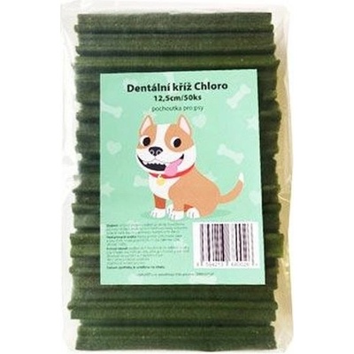 JOPOPET Pochoutka Dentální kříž CHloro 12,5 cm 50 ks