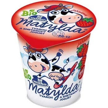 Milko Matylda Bio Tvaroh a smetanový jogurt jahoda 125 g