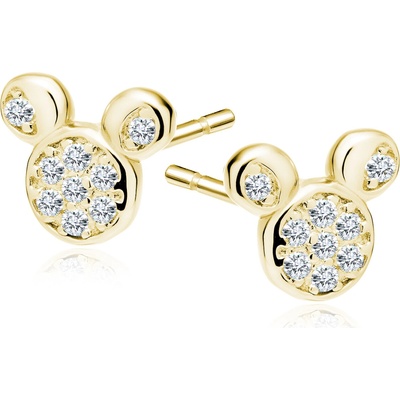 Olivie strieborné náušnice GOLD MOUSE 4496