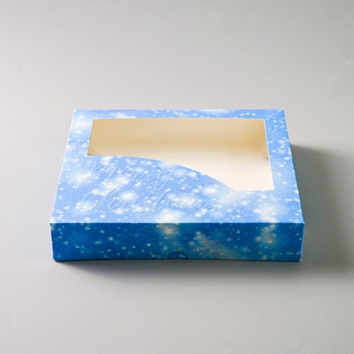 Cake star vanoční krabice na cukroví modrá 25x22x5cm – Zboží Dáma