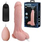  Еякулиращо дилдо с вибрации, 19, 3см. - Water Spray Vibrating Dildo (DEBRA01479)