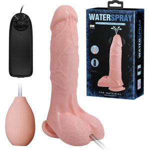  Еякулиращо дилдо с вибрации, 19, 3см. - Water Spray Vibrating Dildo (DEBRA01479)