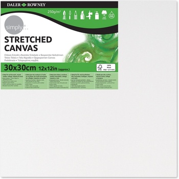 Image 1 of Daler Rowney Платно Simply Stretched Canvas Medium Grain Simply White 30 x 30 cm 1 бр (514083030)