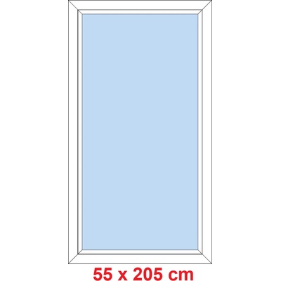 Soft Plastové okno 55x205 cm, FIX neotevíravé, Bílá levé
