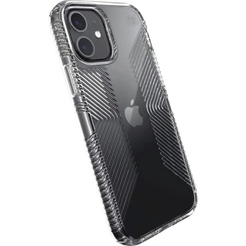 Speck Presidio Grip Case - удароустойчив хибриден кейс за iPhone 12, iPhone 12 Pro (прозрачен)