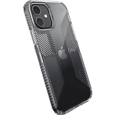 Speck Presidio Grip Case - удароустойчив хибриден кейс за iPhone 12, iPhone 12 Pro (прозрачен)