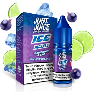 Just Juice Salt ICE Blackcurrant & Lime 10 ml 11 mg