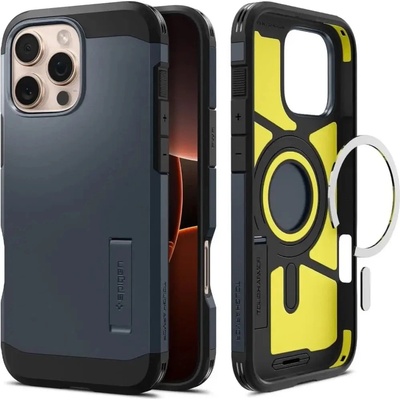 Spigen Калъф Spigen Tough Armor MagSafe със стойка за iPhone 16 Pro Max - тъмно сив (8809971229500)