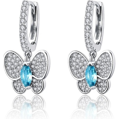Olivie Russo strieborné náušnice motýľ 2886