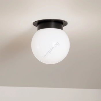 Elstead Lighting Kichler KL-ALBERS-F-G-BK-Плафон ALBERS 1xE27/40W/230V Ø20, 3 см черен (ED0765)