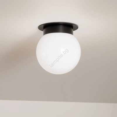 Elstead Lighting Kichler KL-ALBERS-F-G-BK-Плафон ALBERS 1xE27/40W/230V Ø20, 3 см черен (ED0765)