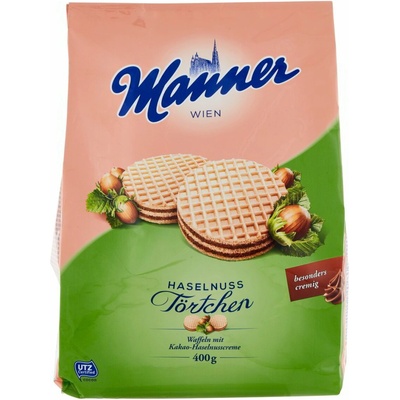 Čokoládovo orieškové tortičky Manner 400 g