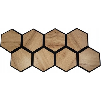 Stelle Akustický panel Hexagon 920x420mm Dub Wotan
