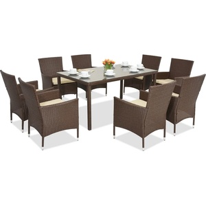 Garden Point Техноратанови градински мебели Milan/Grenada 8 Garden Point кафяво (GAP394-8)