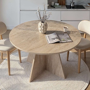 ASG Кръгла маса VIRELLA Travertine (8684283911424)