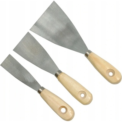 VOREL 3 Stück Spachtel, Malerspachtel 3, 5 und 8 cm mit Holzgriff