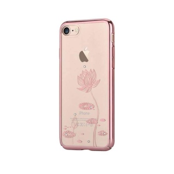 Image 1 of DEVIA Crystal Lotus Case - поликрабонатов кейс за iPhone 8 Plus, iPhone 7 Plus (с кристали Сваровски) (розово злато)