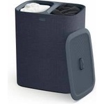 Joseph Joseph Tota - 90L Laundry Hamper with Lid, Separate Compartments with Removable Cotton Bags with Handles for Easy Carrying and Separation of Garments - Charcoal Black - 50004