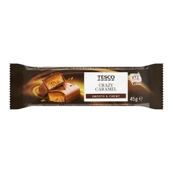 Tesco Tyčinka s nugátom a karamelom v mliečnej čokoláde 45 g
