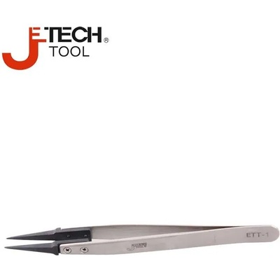 JeTECH Пинсета 130 мм, права с остър връх / JeTech ETT-1 / (Je ETT-1)