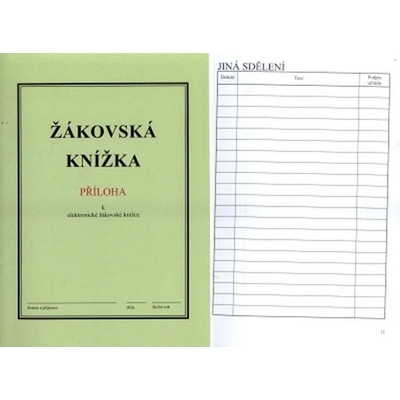Žákovská knížka - Příloha k elektronické Žákovské knížce