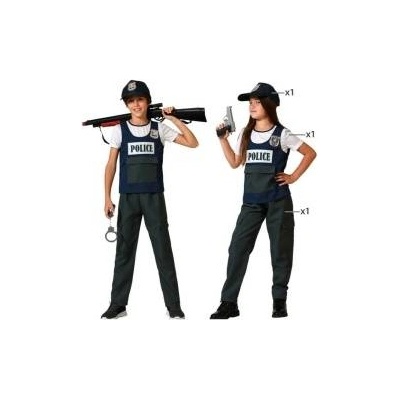 BigBuy Carnival Маскировъчен костюм за деца Полиция Размер 5-6 години
