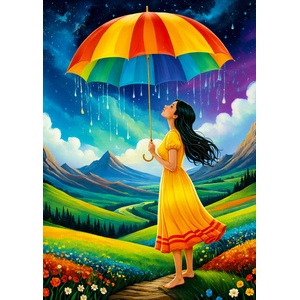Enjoy - Puzzle Rainbow Umbrella - 1 000 piese