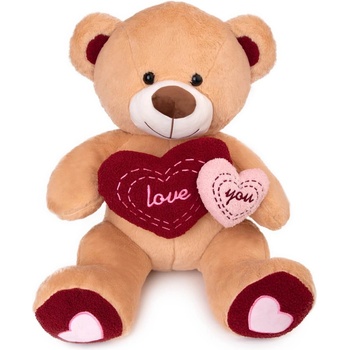 Image 1 of Amek Toys ПЛЮШЕНО МЕЧЕ С ДВЕ СЪРЦА 60 СМ БЕЖОВО/КАФЯВО