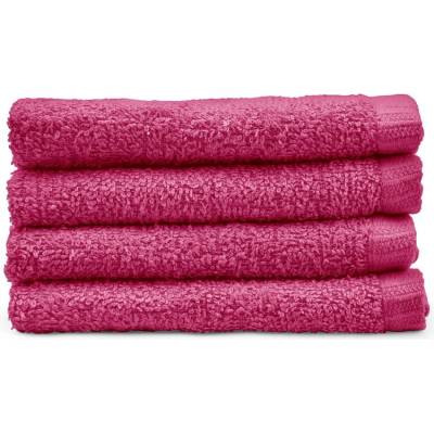 Catherine Lansfield Quick Dry ručník dark růžová 4 ks malý ručník 30 x 30 cm