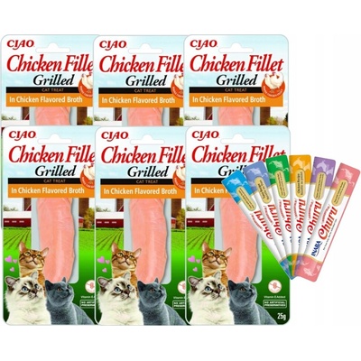Churu Cat Grilled Chicken Fillet in Flavored Broth 25 g